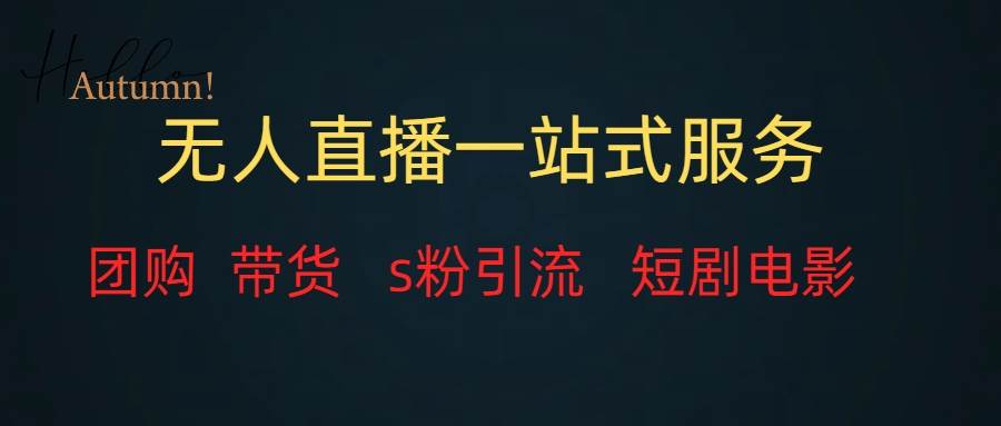 无人直播全套服务，变现稳定阿辉网创资源-网创项目资源站-副业项目-创业项目-搞钱项目阿辉网创资源