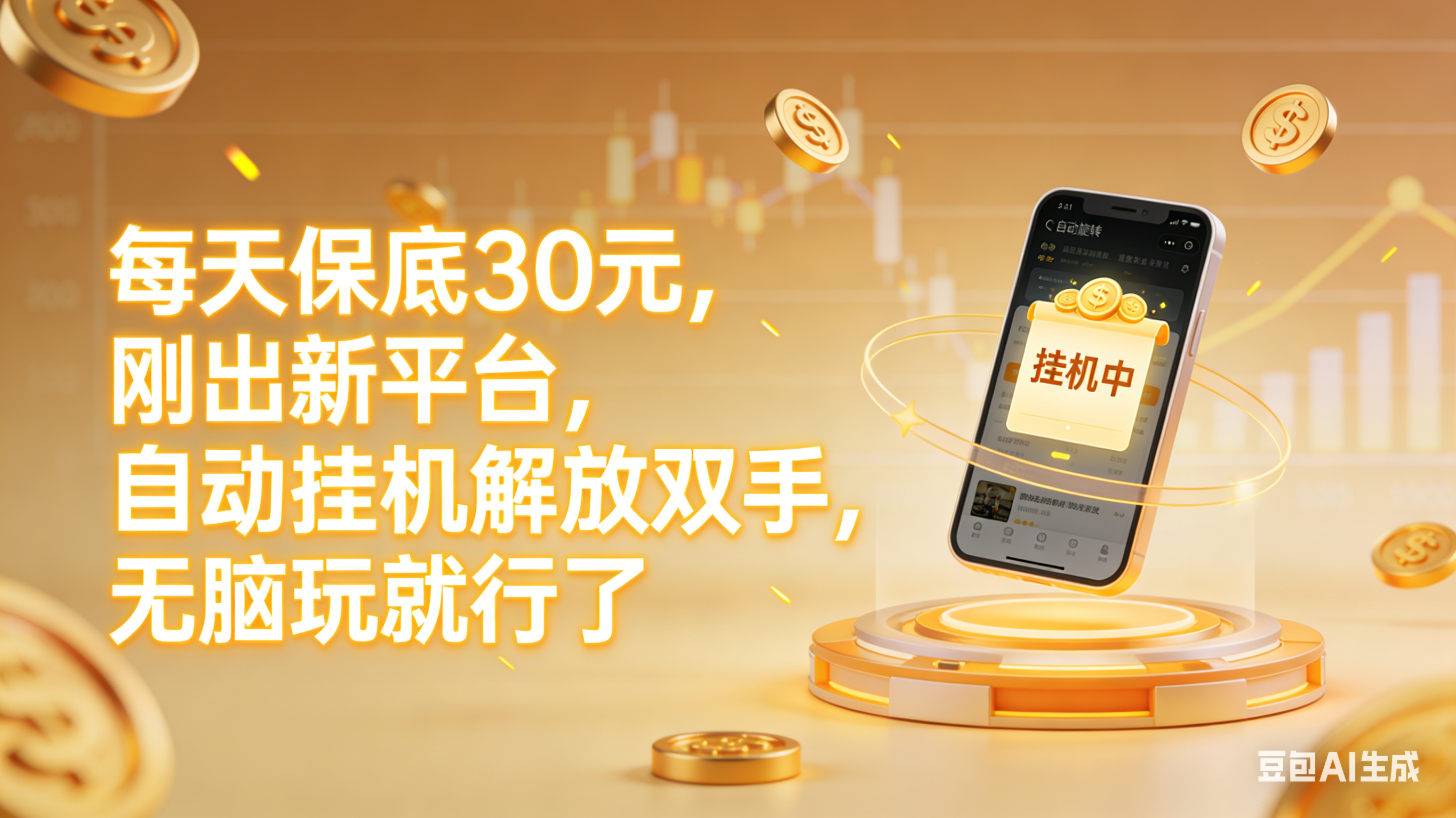 每天保底30元，刚出新平台，自动挂机解放双手，无脑玩就行了阿辉网创资源-网创项目资源站-副业项目-创业项目-搞钱项目阿辉网创资源
