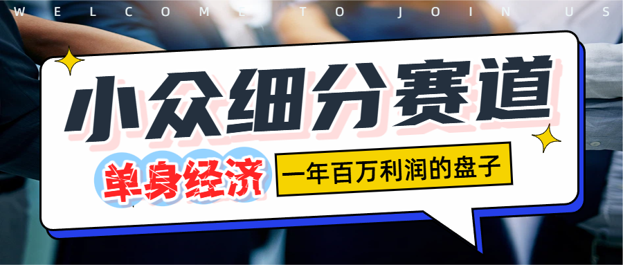 单身经济赛道，一天1000+网创吧-网创项目资源站-副业项目-创业项目-搞钱项目网创吧