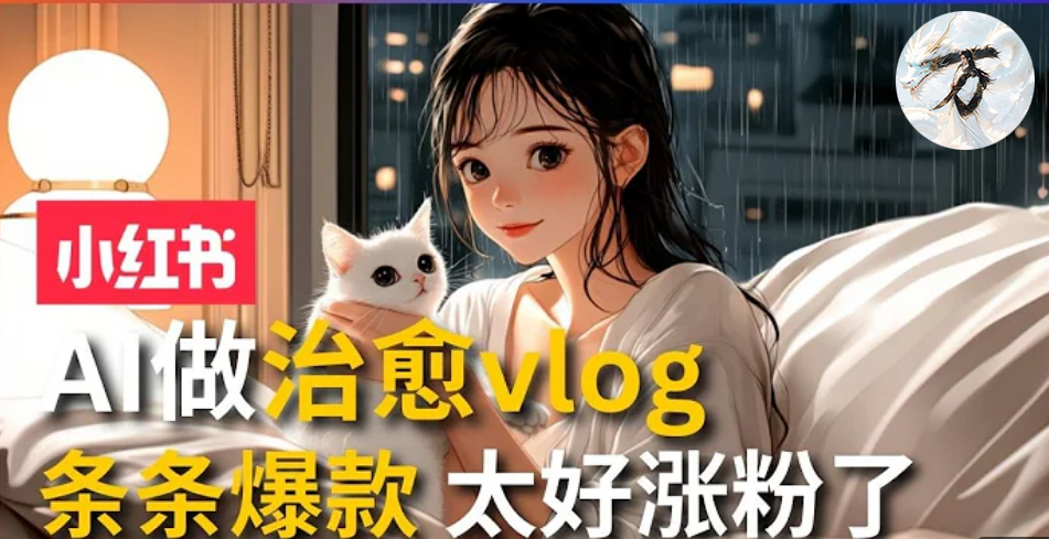 AI治愈系vlog动画视频,小红书7天 涨粉破千,商单报价1500+,0成本制作,日入2000+,有手就会 网创吧-网创项目资源站-副业项目-创业项目-搞钱项目网创吧