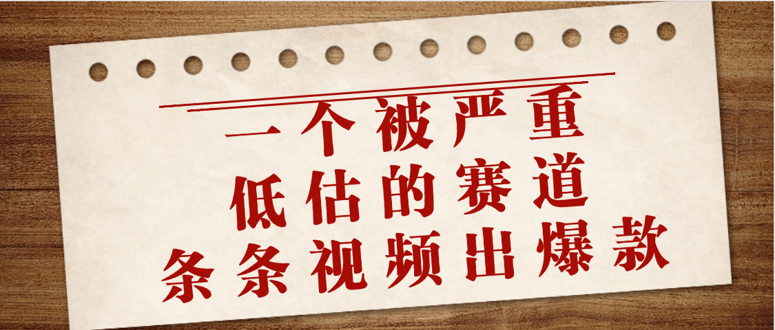 一个被严重低估的赛道，条条视频出爆款，一个月变现3万+网创吧-网创项目资源站-副业项目-创业项目-搞钱项目网创吧