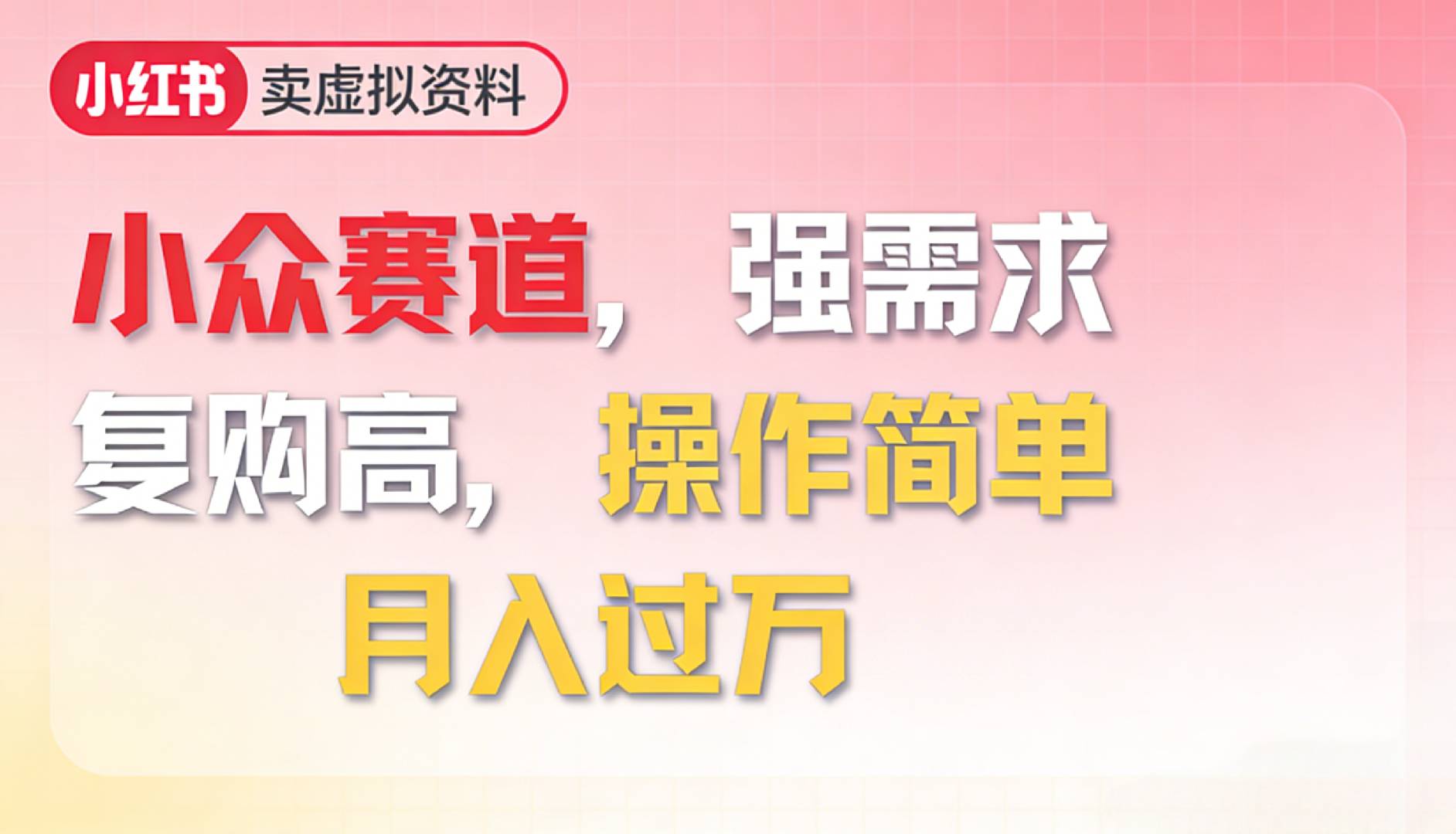 2026年就做小众赛道，强需求，复购高，月入过万，操作简单阿辉网创资源-网创项目资源站-副业项目-创业项目-搞钱项目阿辉网创资源