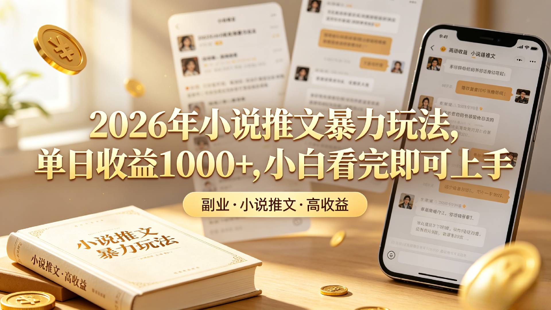 2026年小说推文暴力玩法，单日收益1000+，小白看完即可上手阿辉网创资源-网创项目资源站-副业项目-创业项目-搞钱项目阿辉网创资源